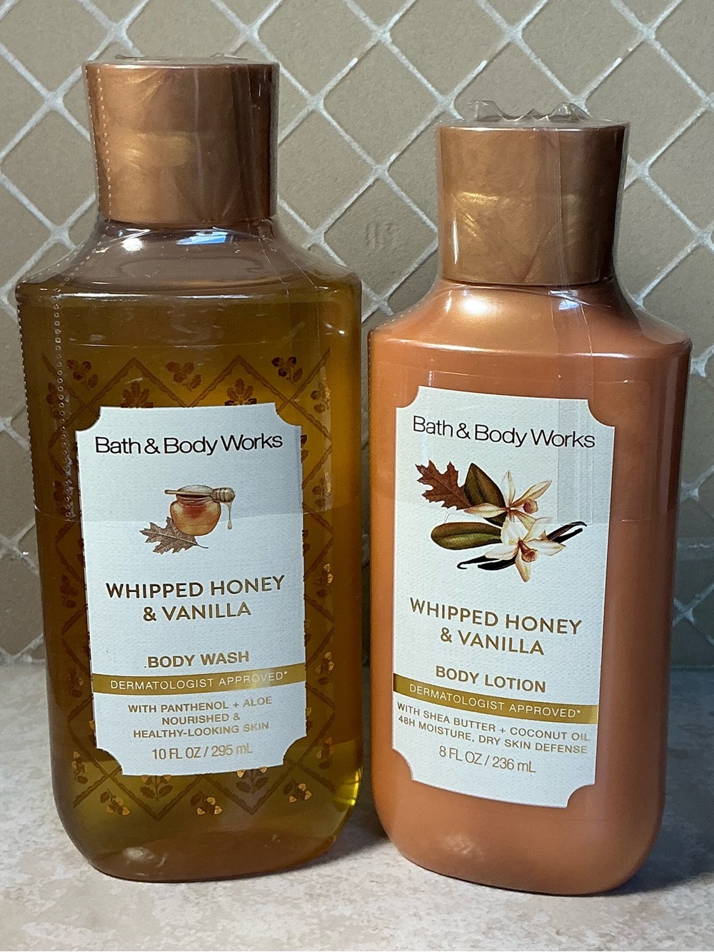 Bath & Body Works Whipped Honey & Vanilla Body Wash Lotion Set NEW